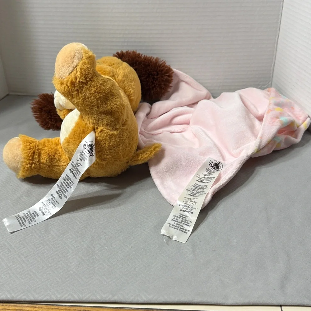 Disney Parks Babies Lady Dog Plush Pink Blanket Pouch From Lady and The Tramp